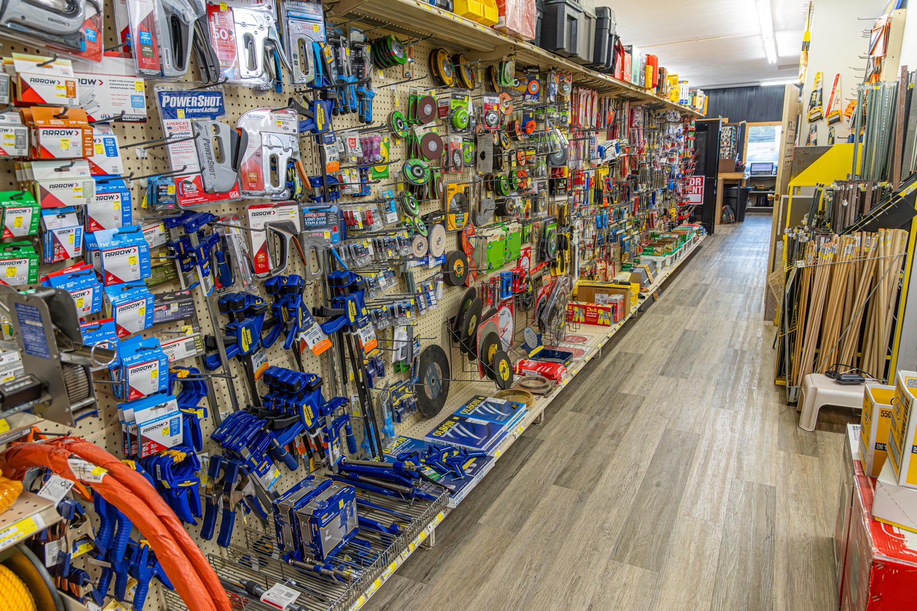 Clamps, fasteners, and small hardware